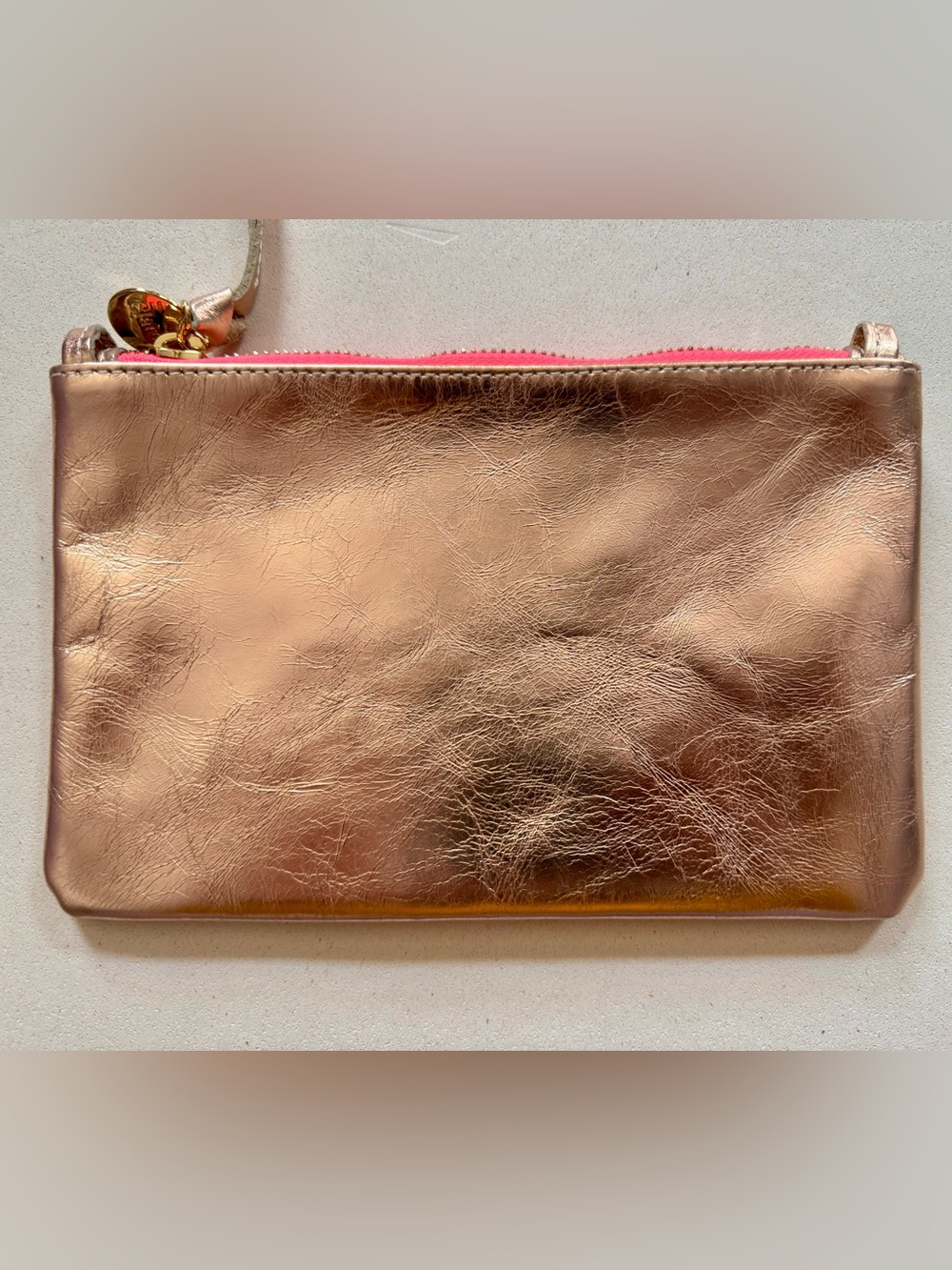 Clare V - Wallet Clutch in Rose Gold